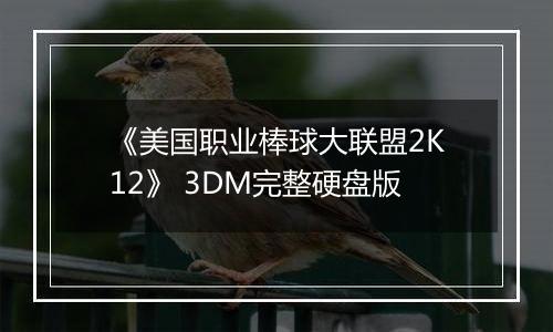《美国职业棒球大联盟2K12》 3DM完整硬盘版