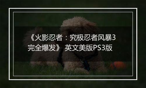 《火影忍者：究极忍者风暴3 完全爆发》 英文美版PS3版