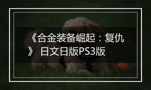 《合金装备崛起：复仇》 日文日版PS3版