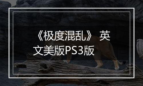 《极度混乱》 英文美版PS3版