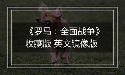 《罗马：全面战争》收藏版 英文镜像版