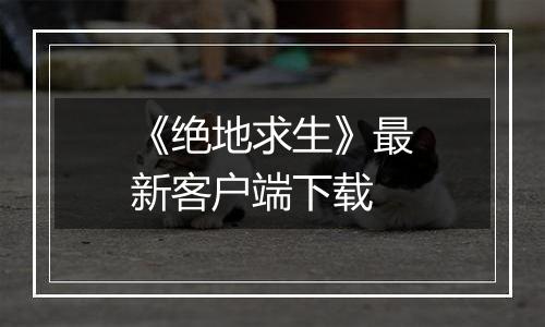 《绝地求生》最新客户端下载