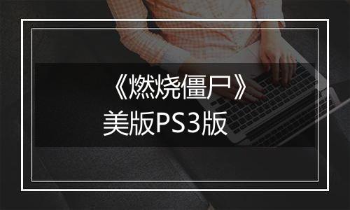 《燃烧僵尸》美版PS3版