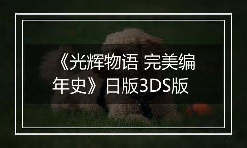 《光辉物语 完美编年史》日版3DS版
