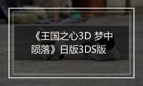 《王国之心3D 梦中陨落》日版3DS版