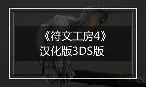 《符文工房4》汉化版3DS版