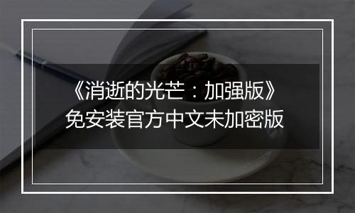 《消逝的光芒：加强版》 免安装官方中文未加密版