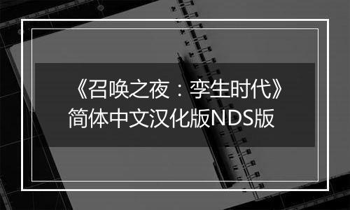 《召唤之夜：孪生时代》简体中文汉化版NDS版