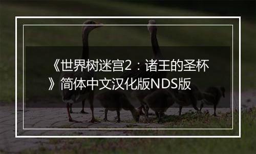 《世界树迷宫2：诸王的圣杯》简体中文汉化版NDS版最新版