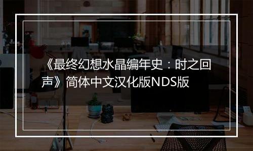 《最终幻想水晶编年史：时之回声》简体中文汉化版NDS版