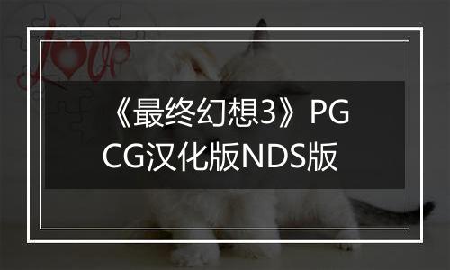 《最终幻想3》PGCG汉化版NDS版