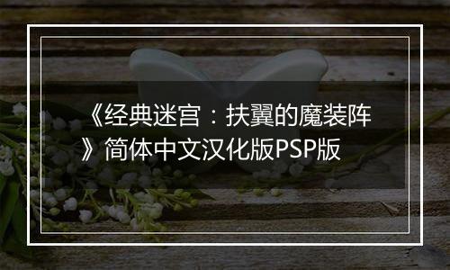 《经典迷宫:扶翼的魔装阵》简体中文汉化版PSP版