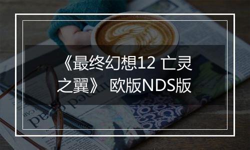 《最终幻想12 亡灵之翼》 欧版NDS版