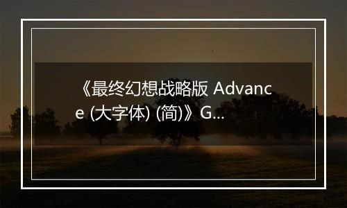 《最终幻想战略版 Advance (大字体) (简)》GBA ROM 中文版