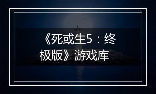 《死或生5：终极版》游戏库