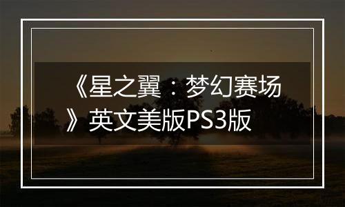 《星之翼:梦幻赛场》英文美版PS3版