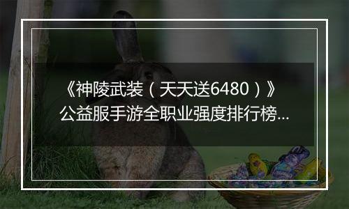 《神陵武装（天天送6480）》公益服手游全职业强度排行榜（当前版本）