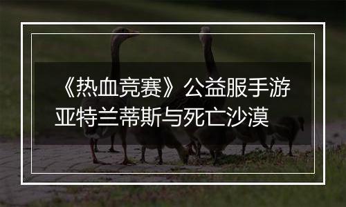 《热血竞赛》公益服手游亚特兰蒂斯与死亡沙漠