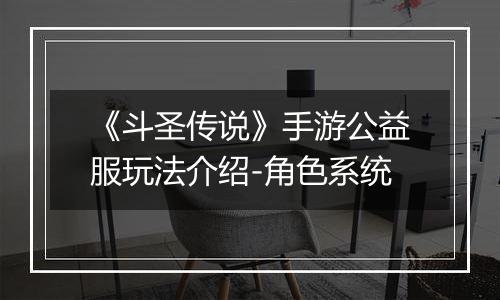 《斗圣传说》手游公益服玩法介绍-角色系统
