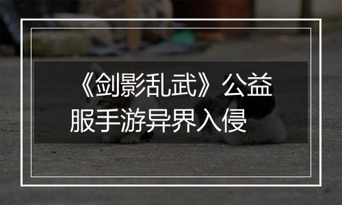 《剑影乱武》公益服手游异界入侵
