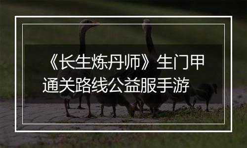 《长生炼丹师》生门甲通关路线公益服手游