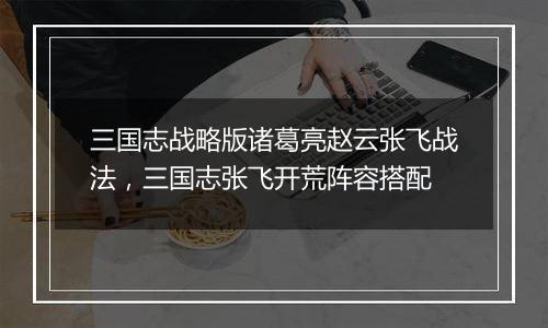 三国志战略版诸葛亮赵云张飞战法,三国志张飞开荒阵容搭配