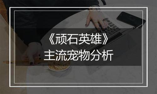 《顽石英雄》主流宠物分析
