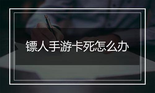 镖人手游卡死怎么办