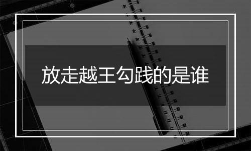 放走越王勾践的是谁