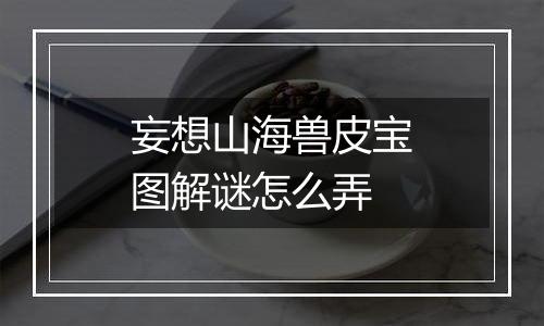 妄想山海兽皮宝图解谜怎么弄