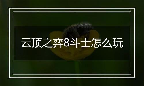 云顶之弈8斗士怎么玩