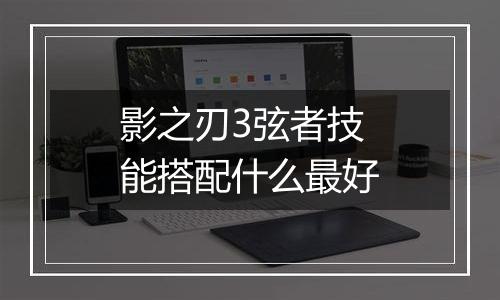 影之刃3弦者技能搭配什么最好