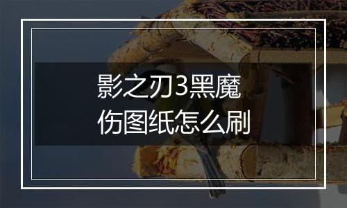 影之刃3黑魔伤图纸怎么刷