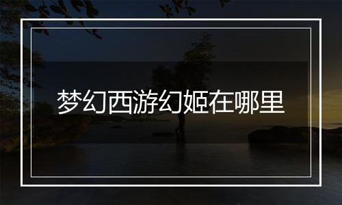 梦幻西游幻姬在哪里
