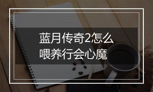 蓝月传奇2怎么喂养行会心魔