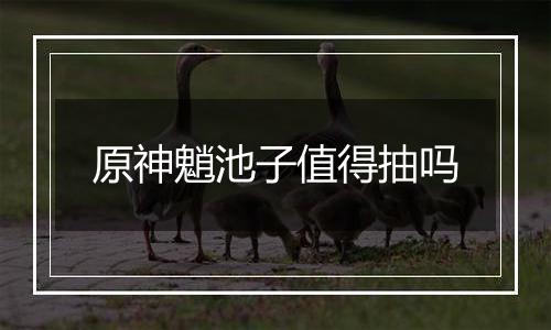 原神魈池子值得抽吗