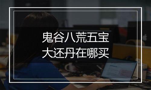 鬼谷八荒五宝大还丹在哪买