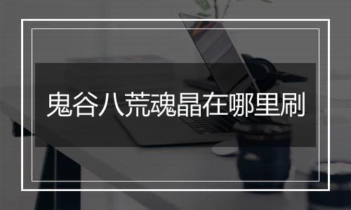 鬼谷八荒魂晶在哪里刷