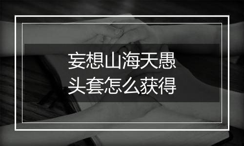 妄想山海天愚头套怎么获得