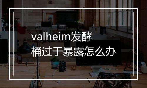 valheim发酵桶过于暴露怎么办