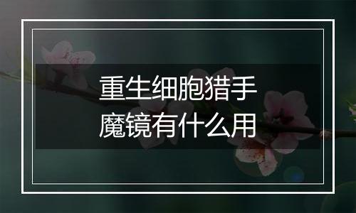 重生细胞猎手魔镜有什么用