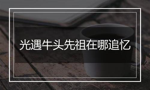 光遇牛头先祖在哪追忆