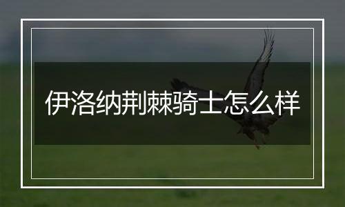 伊洛纳荆棘骑士怎么样