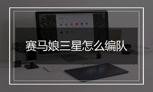 赛马娘三星怎么编队