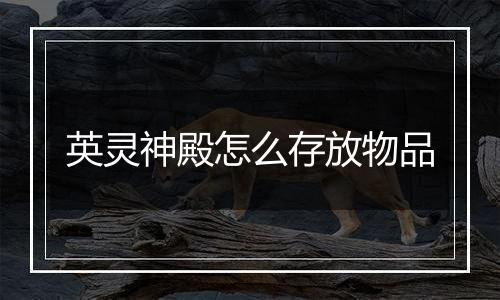英灵神殿怎么存放物品