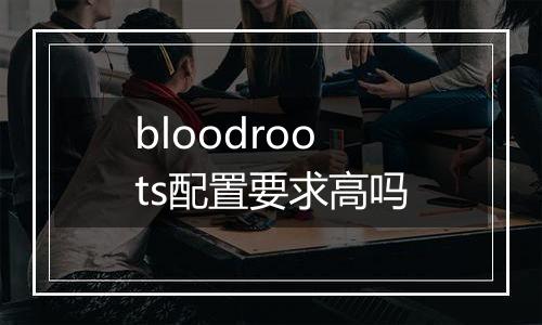 bloodroots配置要求高吗