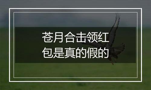 苍月合击领红包是真的假的