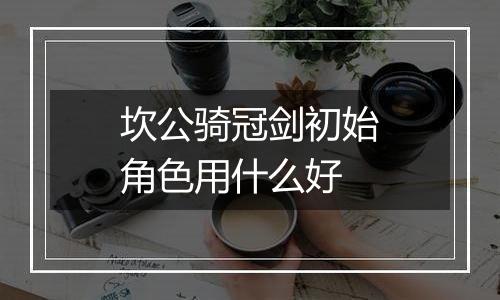 坎公骑冠剑初始角色用什么好