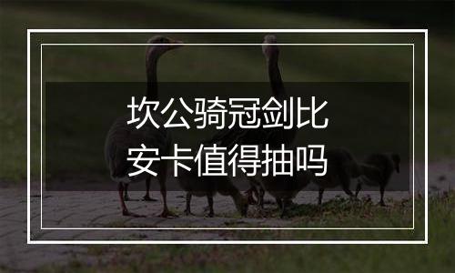 坎公骑冠剑比安卡值得抽吗