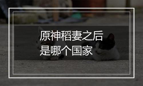 原神稻妻之后是哪个国家